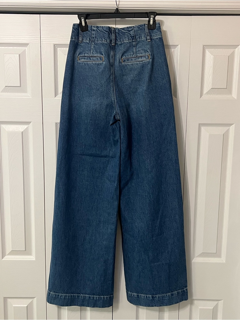 Boden Mid Rise Wide Leg Stitch Detail Pleated Jeans Women’s Size 26 Long - Picture 3 of 13